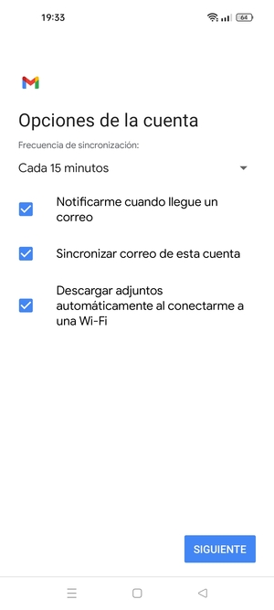 Déle a su cuenta un nombre y seleccione SIGUENTE
