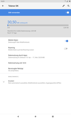 Wählen Sie Erweitert