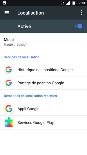 Désactiver le Localisation