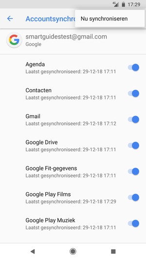 Selecteer Nu synchroniseren