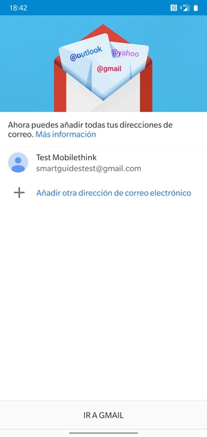 Seleccione IR A GMAIL