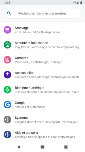 Faites défiler et sélectionnez Sécurité et localisation
