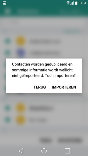 Selecteer IMPORTEREN