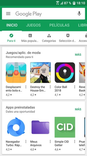 Seleccione la barra de Búsqueda