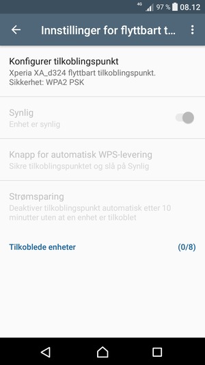 Velg Konfigurer tilkoblingspunkt