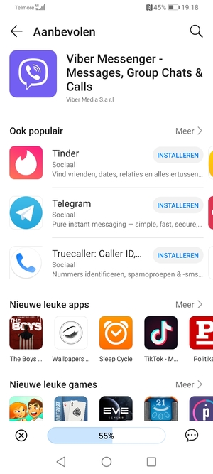 Wacht tot het installatieproces beëindigd is