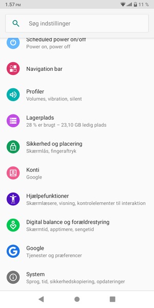 Scroll til og vælg System