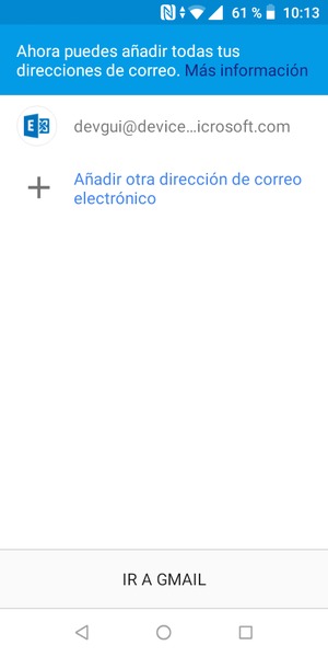 Seleccione IR A GMAIL