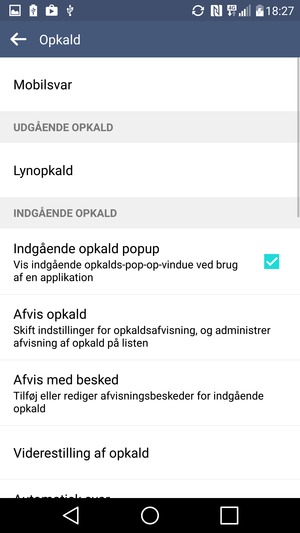 Vælg Mobilsvar
