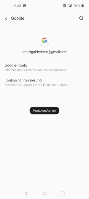Wählen Sie Kontosynchronisierung