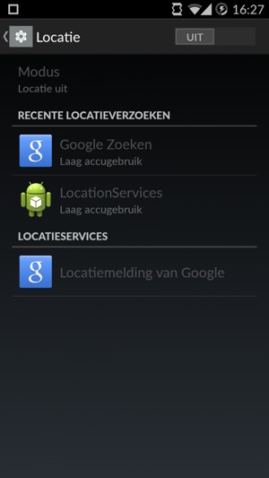 Schakel Locatie uit
