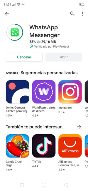 Espere a que el proceso de instalación finalice