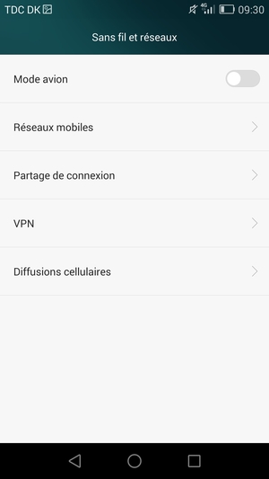 Sélectionnez Réseaux mobiles
