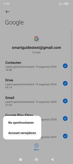 Selecteer Nu synchroniseren