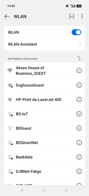 Wählen Sie das Wireless-Netzwerk, zu dem Sie eine Verbindung herstellen möchten