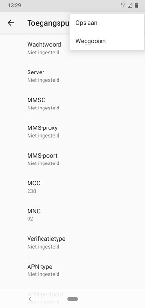 Selecteer Opslaan