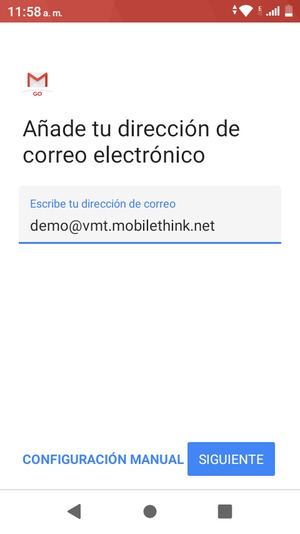 Introduzca su dirección de correo electrónico. Seleccione SIGUIENTE