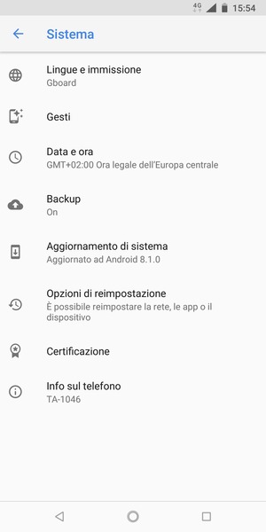 Seleziona Aggiornamenti di sistema