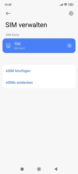 Wählen Sie eSIM hinzufügen