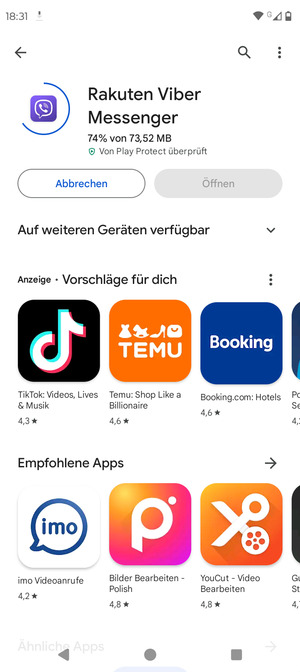 Warten Sie, bis der Installationsprozess  beendet ist