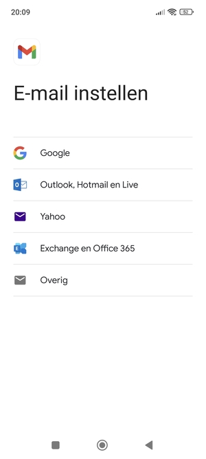Selecteer Exchange en Office 365