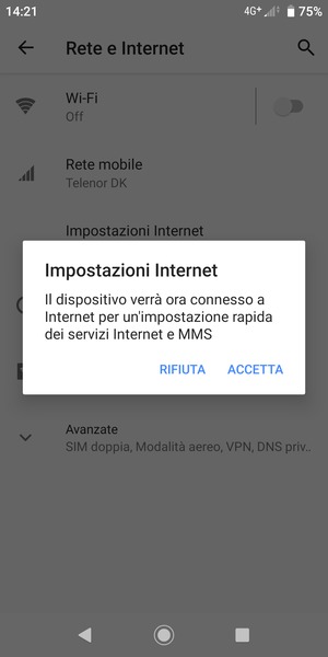 Seleziona ACCETTA