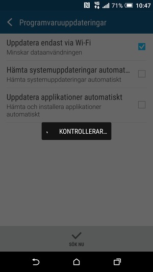 Vänta på att sökningen avslutas