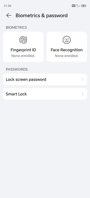 Select Lock screen password