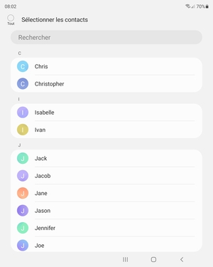 Cochez la case Tout