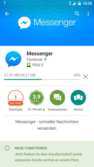 Warten Sie, bis das Herunterladen beendet ist