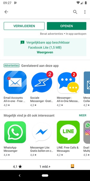 Selecteer OPENEN