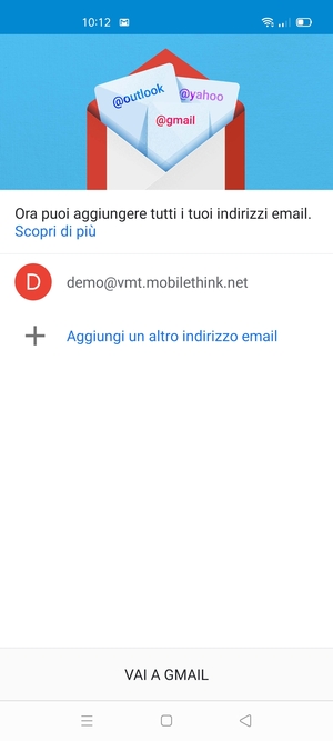 Seleziona VAI A GMAIL