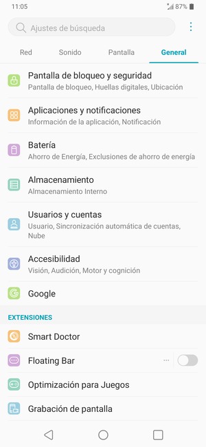 Seleccione Usuarios y cuentas