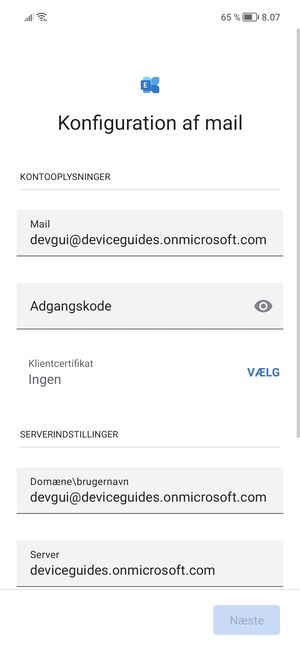 Indtast din adgangskode