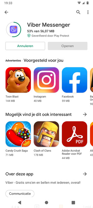 Wacht tot het installatieproces beëindigd is