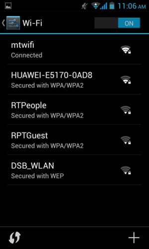 You are now connected to the Wi-Fi network