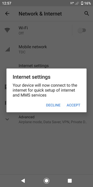 Select ACCEPT