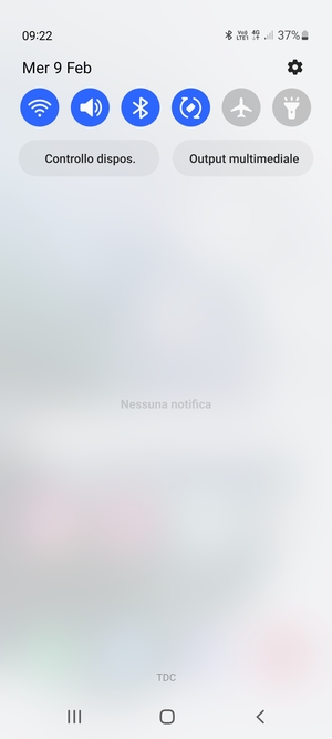 Scorri nuovamente verso il basso il menu in alto