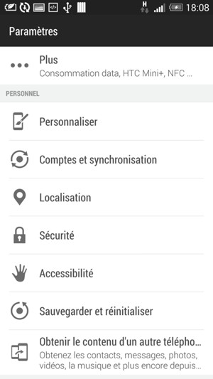 Retournez au menu Paramètres et sélectionnez Localisation