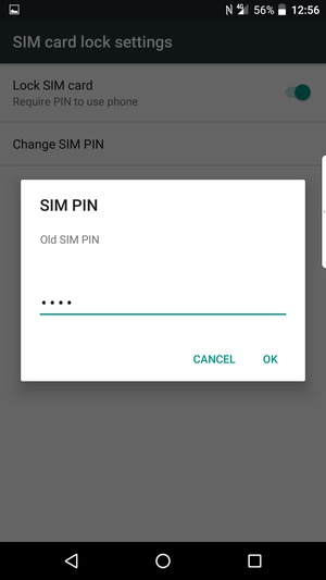 Enter your Old SIM PIN and select OK