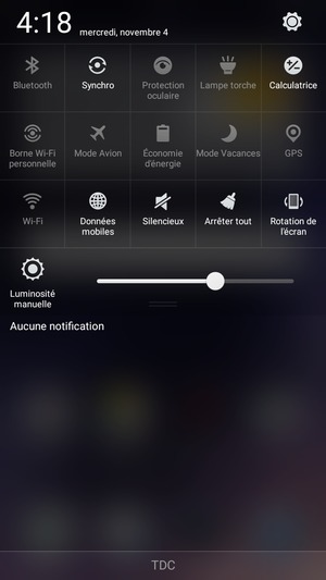 Sélectionnez Luminosité automatique