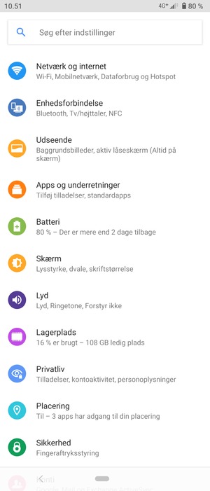 Vælg Netværk og internet