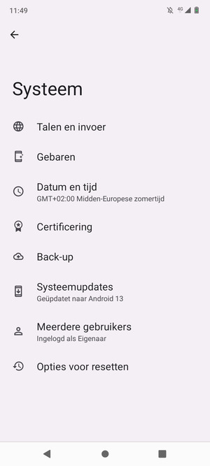 Selecteer Systeemupdates