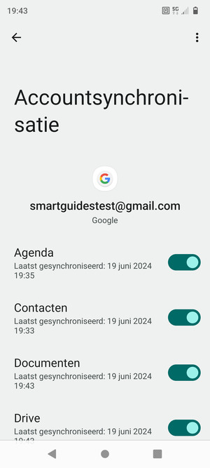 Selecteer de Menu-knop
