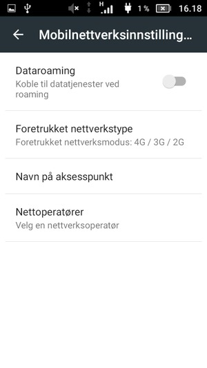 Velg Navn på aksesspunkt