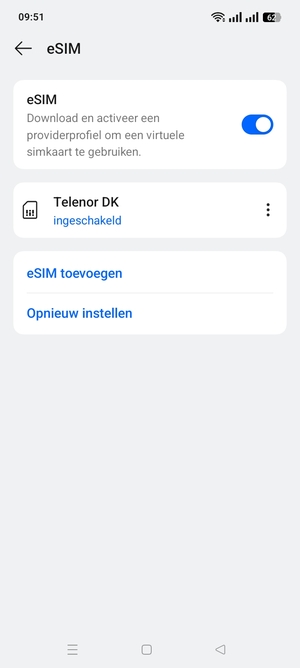 Uw eSIM is nu geactiveerd
