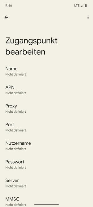 Geben Sie Internet-Informationen ein