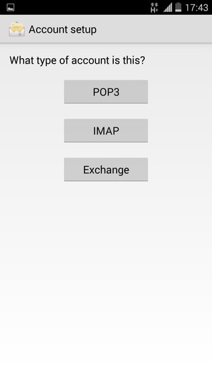 Select POP3 or IMAP