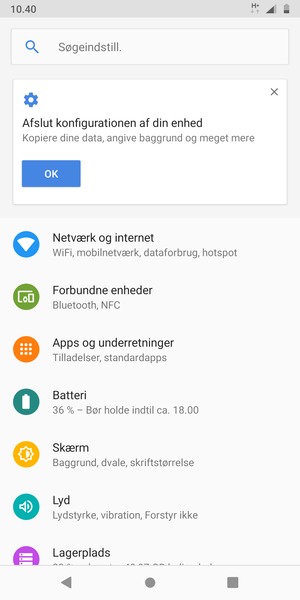Vælg Netværk og internet