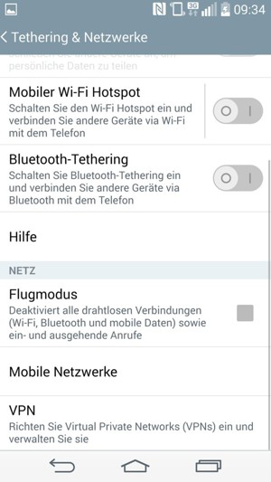 Wählen Sie Mobile Netzwerke